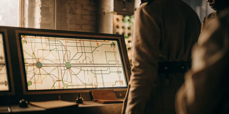Attack surface intelligence mapping dashboard showing digital assets and vulnerabilities.