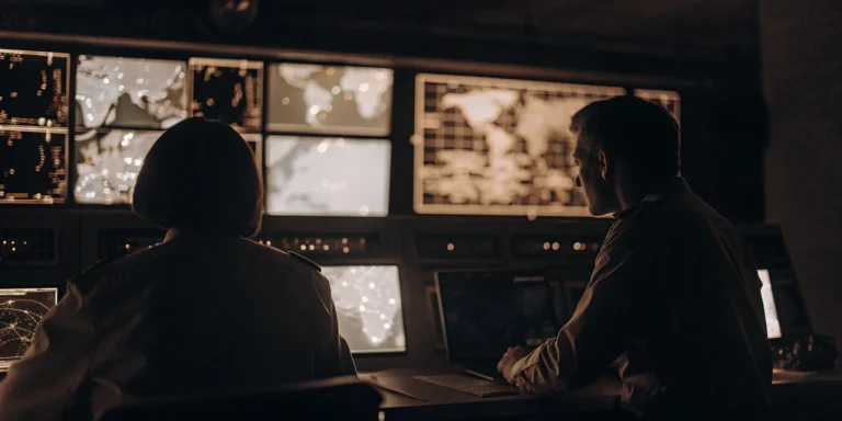 Cybersecurity analysts defending against SafePay ransomware threats in a security operations center.