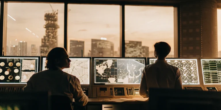 Analysts monitoring attack surface intelligence for security exposures on a digital dashboard.