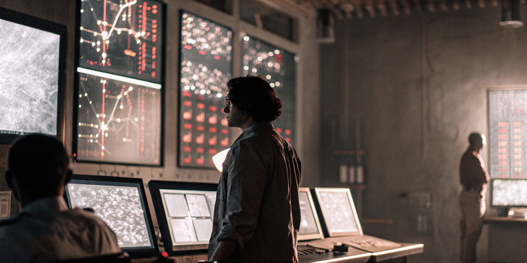 Security analyst monitoring for a Chrome zero-day vulnerability on a computer screen.