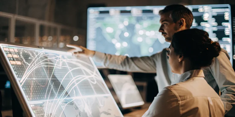 Cybersecurity analysts comparing Tenable vs Hive Pro on a vulnerability management dashboard.