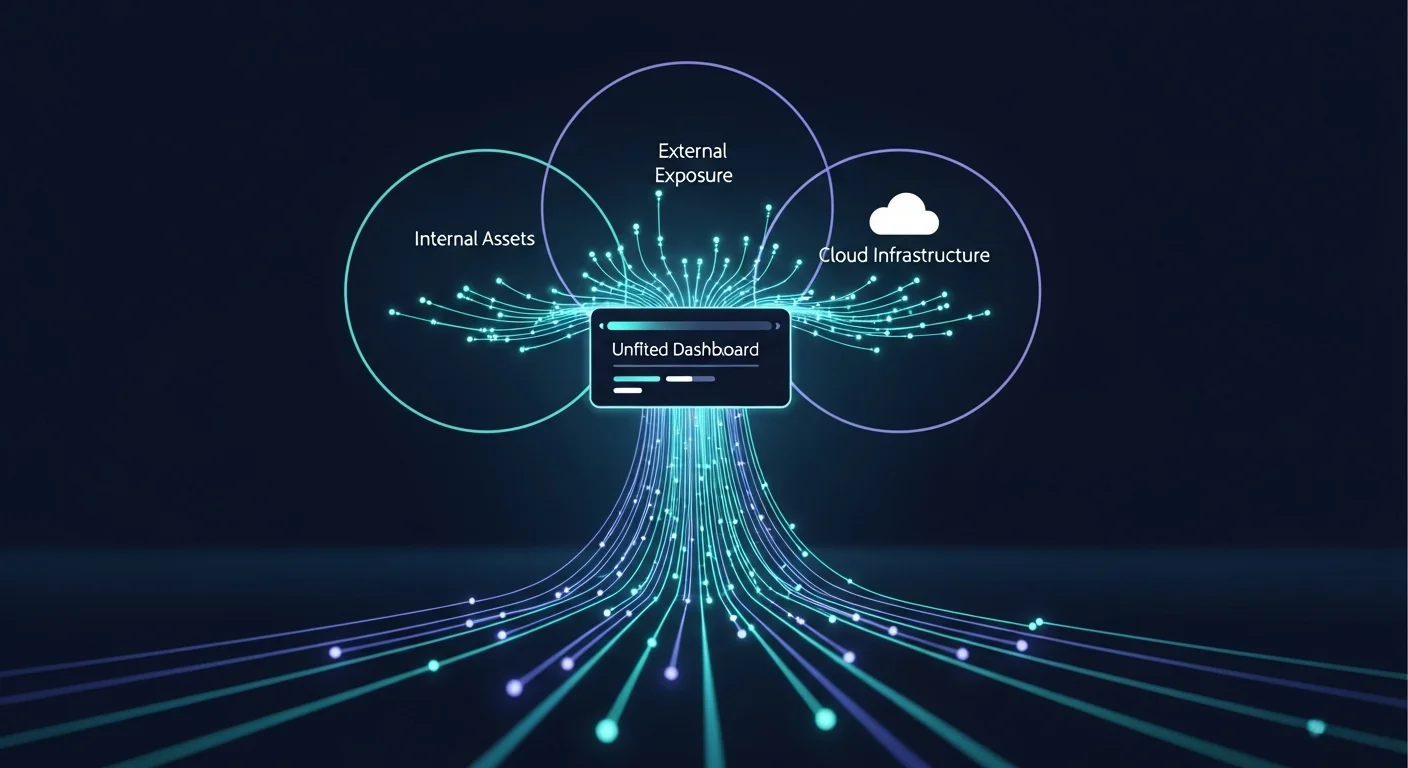 CAASM vs EASM vs CSPM comparison showing how cyber asset attack surface management unifies internal and external security data